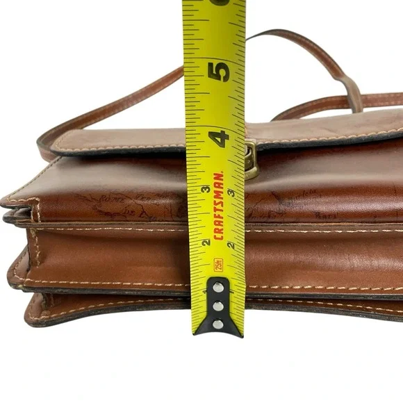 Patricia Nash Map Collection Crossbody Clutch Bag Leather Brass Travel Artisan - Picture 13 of 13